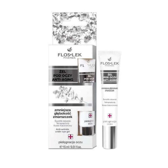FLOS-LEK ANTI AGING - Eye Gel - reduces the depth of wrinkles -  15 ml