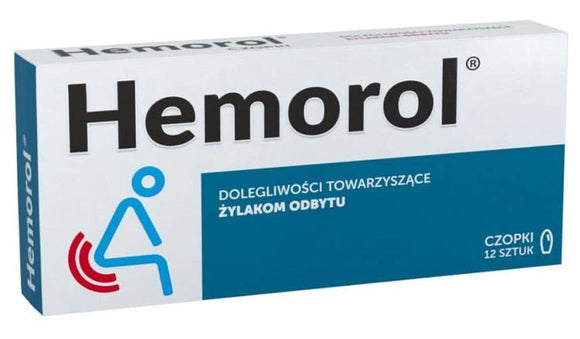 HEMOROL 12 suppositories - The preparation also contains components of local styptic, anti-inflammatory and diastolic effects