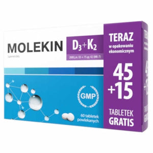 Molekin D3 + K2 - 60 tablets (45 + 15 tablets)