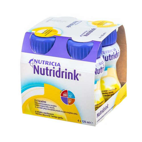 Nutridrink Nutritional Preparation Vanilla Flavor - 4 x 125 ml