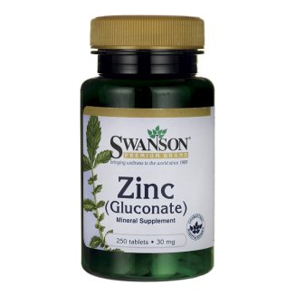 Swanson Zinc Gluconate - 30mg - 250 tablets