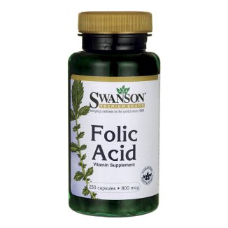 SWANSON FOLIC ACID 800 mcg - 250 capsules