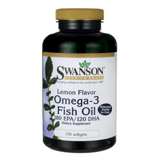 SWANSON Omega-3 Lemon Flavor - 150 capsules