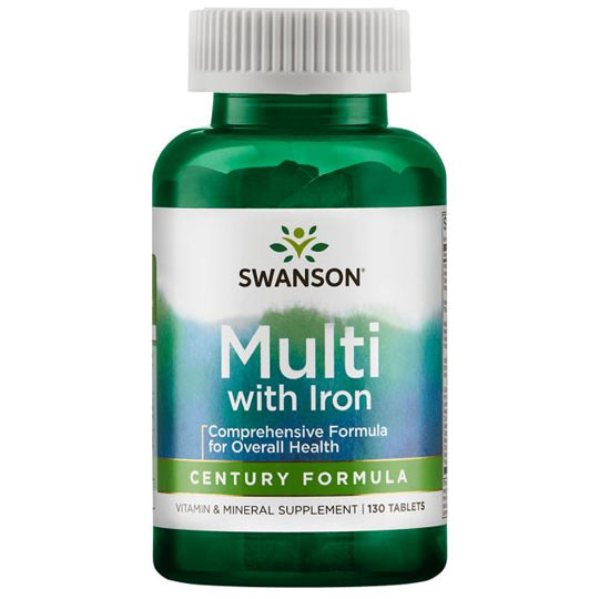 Swanson Multi With Iron - Vitamins And Minerals With Iron - 130 tablets
