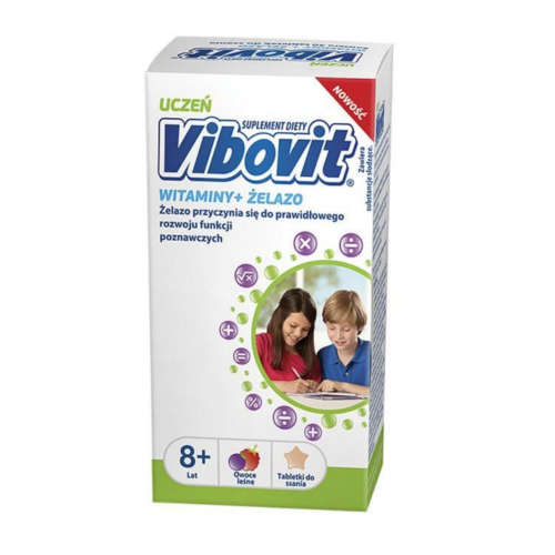 Vibovit LEARN VITAMINS + IRON - For Children Over 8 years Of Age  - 30 tablets
